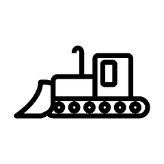 Image showing Icon Of Construction Bulldozer