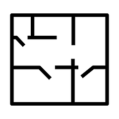 Image showing Icon Of Apartment Plan