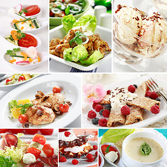 Image showing Gourmet food collage