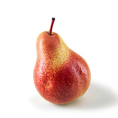 Image showing Vitamin c, fruit and pear in studio for diet, detox and healthy nutrition on isolated white background. Food, organic produce and grocery for natural wellness, antioxidants and citrus on mockup