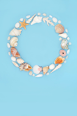 Image showing Shell Wreath Summer Decoration