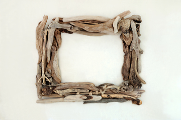 Image showing Driftwood Wreath Abstract Frame Sculpture