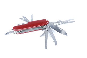 Image showing marketing red swiss army pocket knife tool