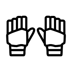 Image showing Pair Of Cricket Gloves Icon