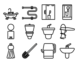 Image showing Bathroom Icon Set