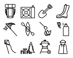 Image showing Camping Icon Set