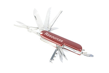 Image showing marketing red swiss army pocket knife tool