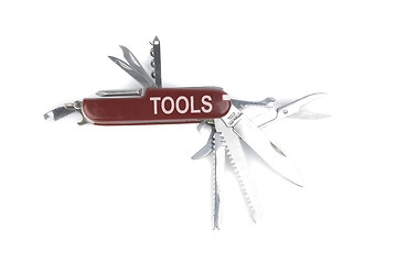 Image showing marketing red swiss army pocket knife tool