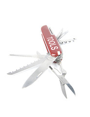 Image showing marketing red swiss army pocket knife tool