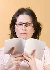 Image showing young woman communication technology