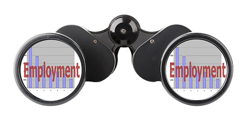 Image showing economy concept binoculars