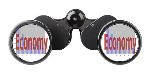 Image showing economy concept binoculars