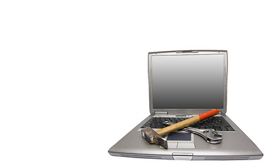 Image showing laptop and tools