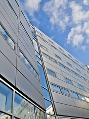 Image showing Blue office building