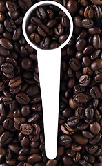 Image showing Coffee bean and spoon