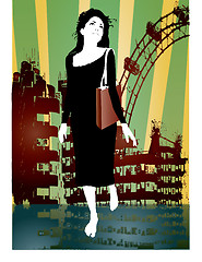Image showing urban woman 