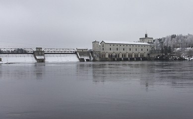 Image showing Power plant in the Norwegian river, Glomma. 