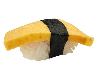 Image showing Egg sushi (Tamago)