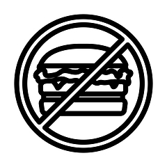 Image showing Icon Of Prohibited Hamburger