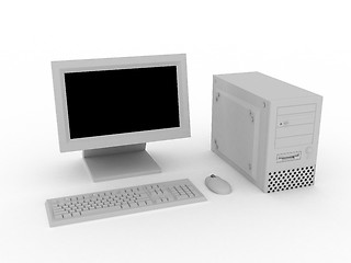 Image showing Grey computer