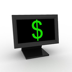Image showing Computer with dollar