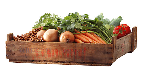 Image showing crate with vegetables 