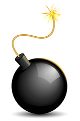 Image showing Lighted bomb