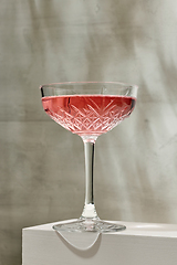 Image showing glass of red cocktail