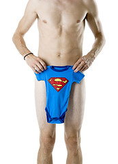 Image showing Super Man without clothes