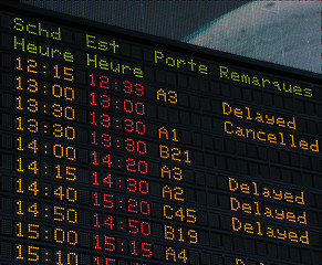 Image showing Airport information board