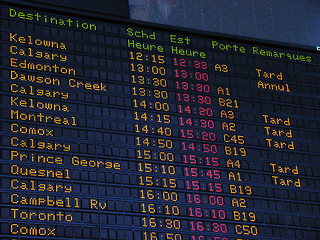 Image showing Airport information board