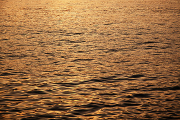 Image showing Calm sea during sunset