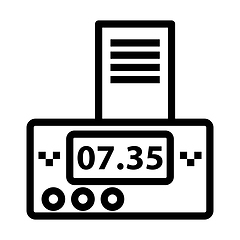 Image showing Taxi Meter With Receipt Icon