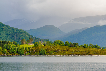 Image showing A Misty Morning in the Norwegian Fjords