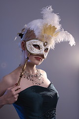 Image showing Woman with mask