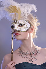 Image showing Woman with mask