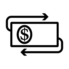 Image showing Cash Back Dollar Banknote Icon