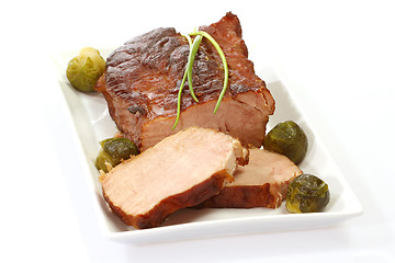 Image showing Roasted pork meat