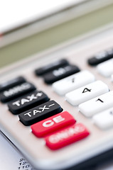 Image showing Tax calculator keypad