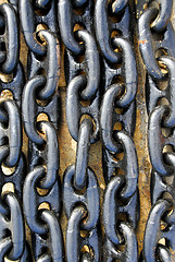 Image showing Closeup of chains