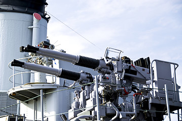 Image showing Guns on a ship