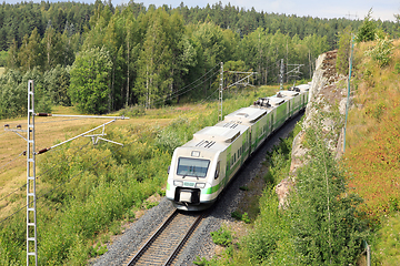 Image showing Pendolino Express Train at Speed