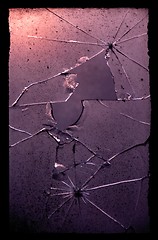 Image showing abstract background of cracked glass