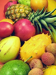 Image showing Tropical fruits and vegetables