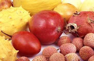 Image showing Tropical fruit and vegetables