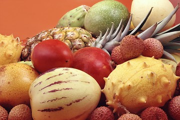 Image showing Tropical fruits and vegetables