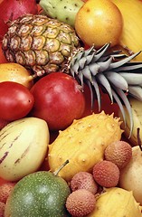 Image showing Tropical fruits and vegetables