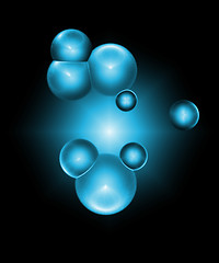 Image showing blue 3d bubbles