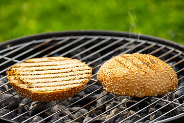 Image showing grilled burger bread