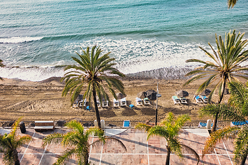 Image showing panoramic view of Marbella promenade